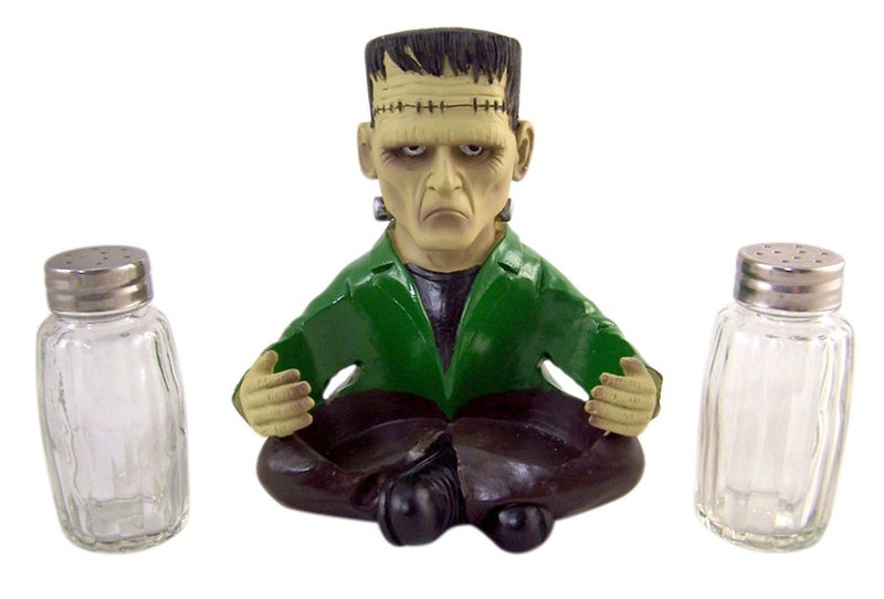 DWK World of Wonders Frankenstein Figurine Decorative Spice Holder with Refillable Salt and Pepper Shakers 3 Piece Set | Universal Monsters Goth Kitchen Accessories - 5.5" - Image 4